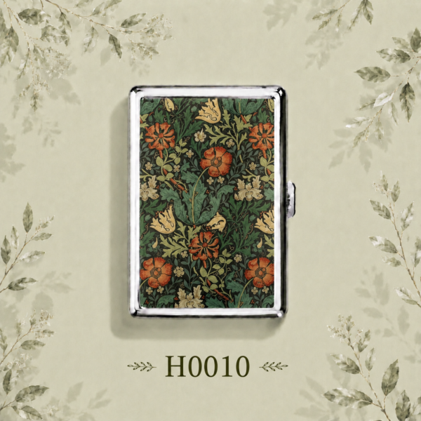 H0010 William Morris Compton Floral Cigarette Case