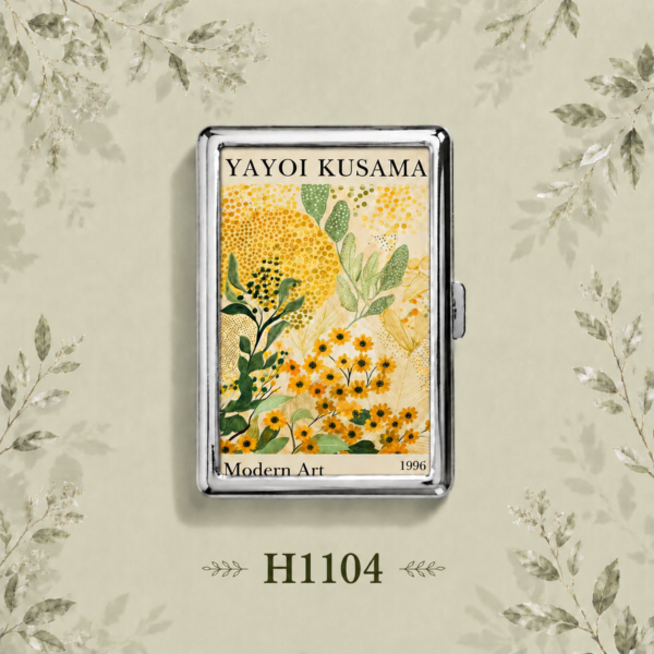 H1104 Yayoi Kusama Yellow Floral Metal Case